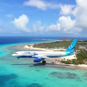 voe para barbados no caribe a partir de 74 mil pontos azul